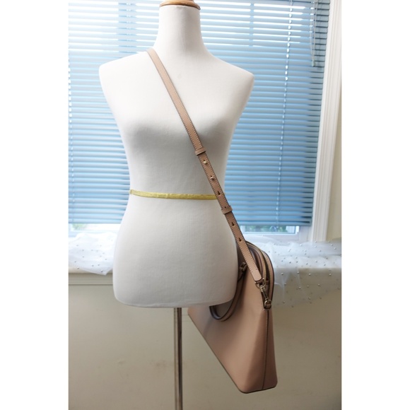 Kate Spade Beige Brown Saffiano Laptop Leather Bag - Picture 4 of 10